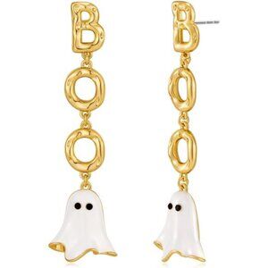 💀 Ghostly Imp “BOO” Earrings – Spooky Halloween Jewelry